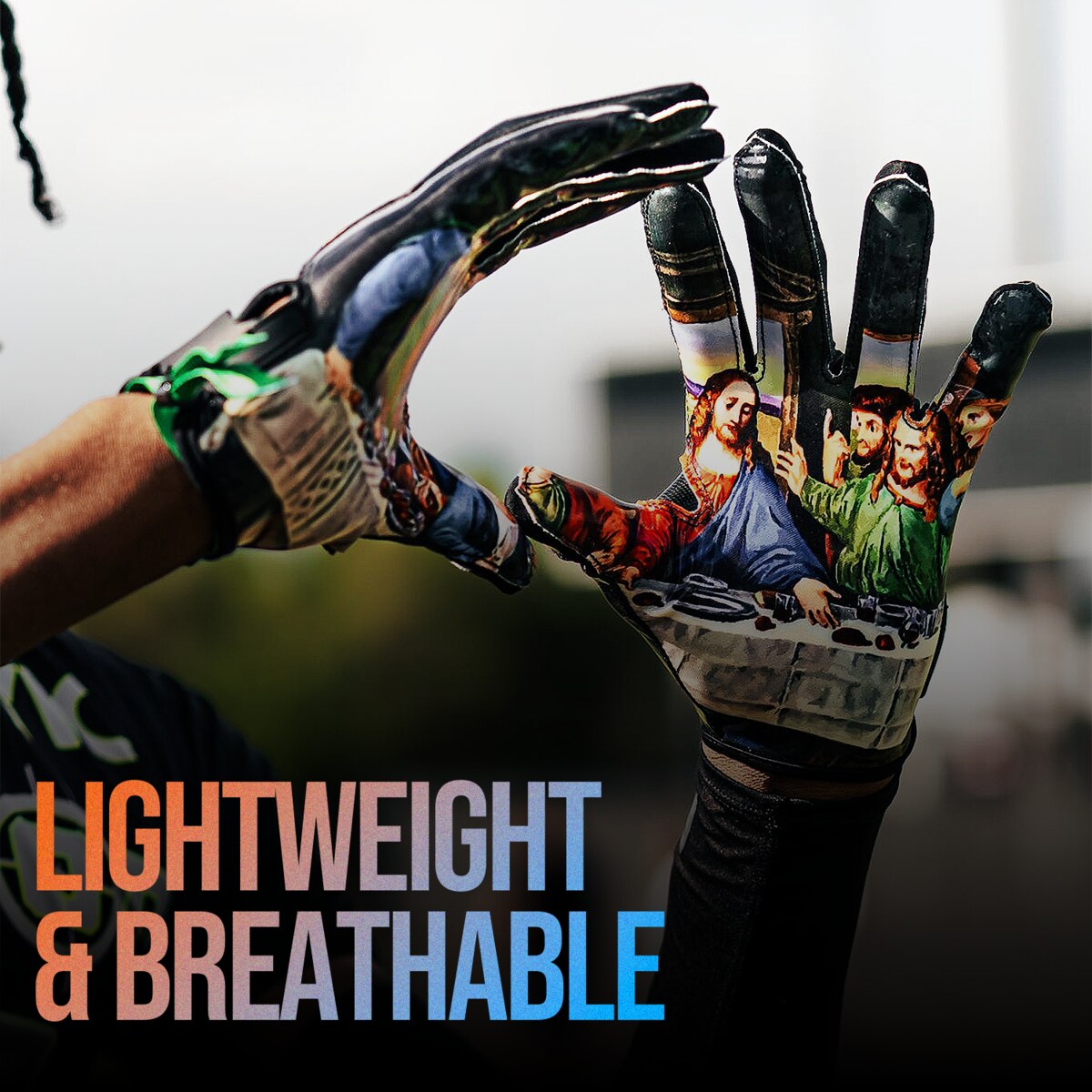 GFA gloves — lightweight and breathable, close-up product detail