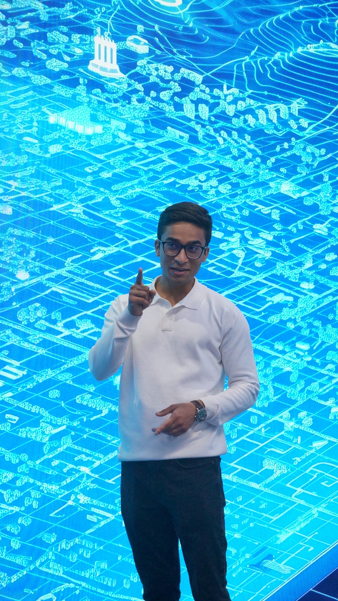 Zain Ali presenting at GITEX AI, Kazakhstan